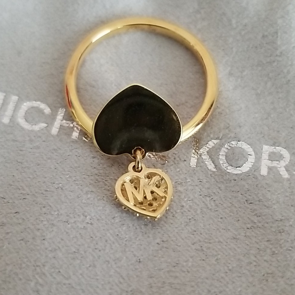 New Michael Kors Love Pave Heart Ring - Picture 5 of 6